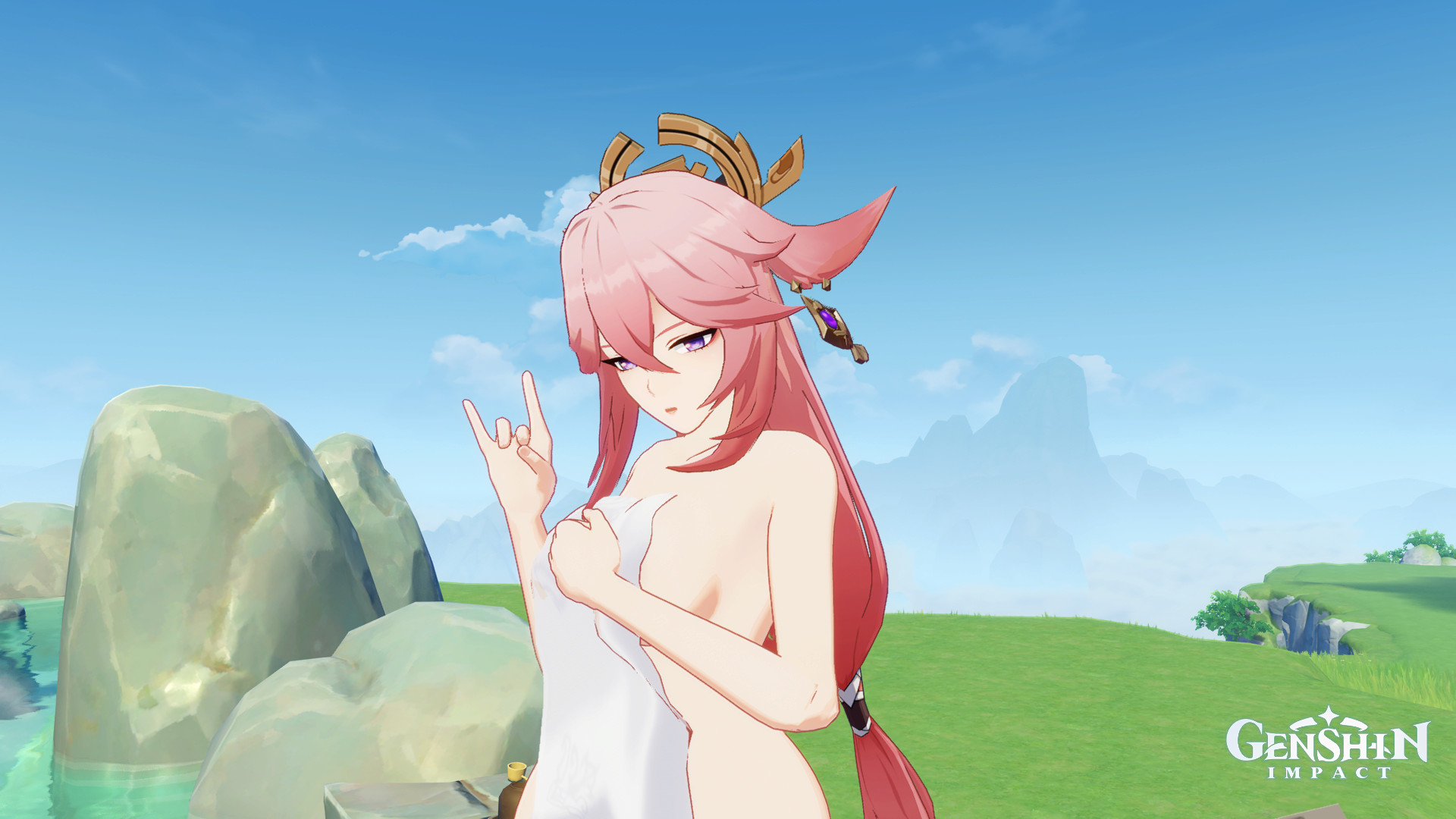 Bath towel Series: Bath towel Yae Miko