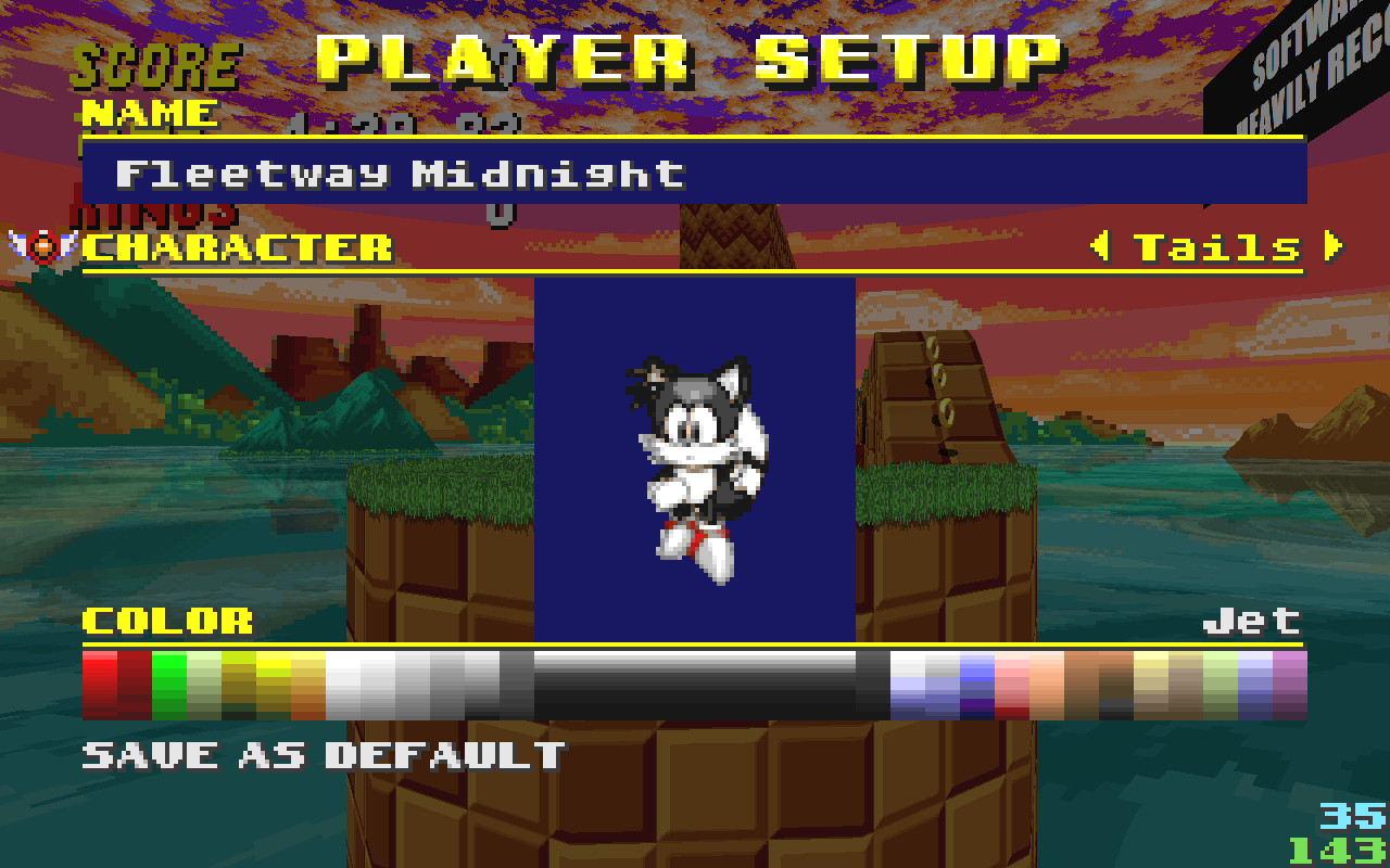 Fleetway Sonic is posting to in srb2 2.2