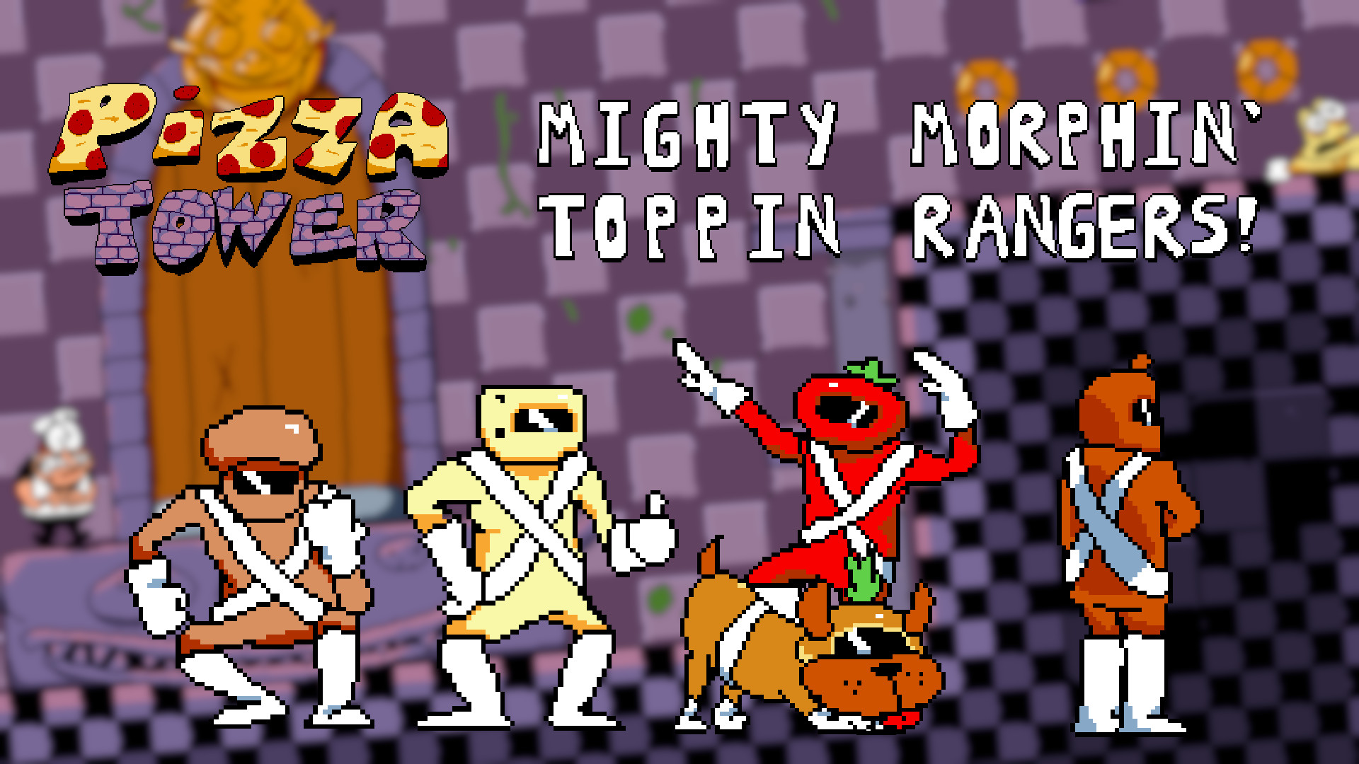 Mighty Morphin' Toppin Rangers! [Pizza Tower] [Mods]