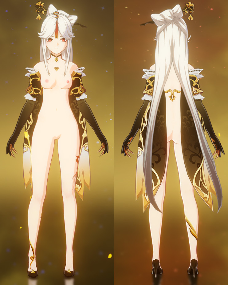 Ningguang nude/skimpy with part of default outfit
