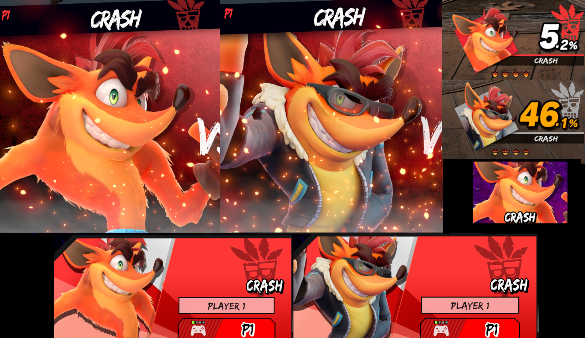 Crash Bandicoot UI [Super Smash Bros. Ultimate] [Mods]