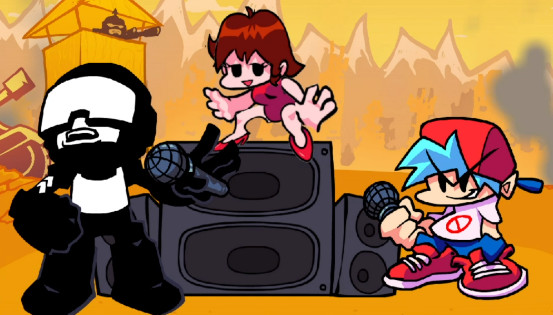 GF over Pico in Stress Cutscene