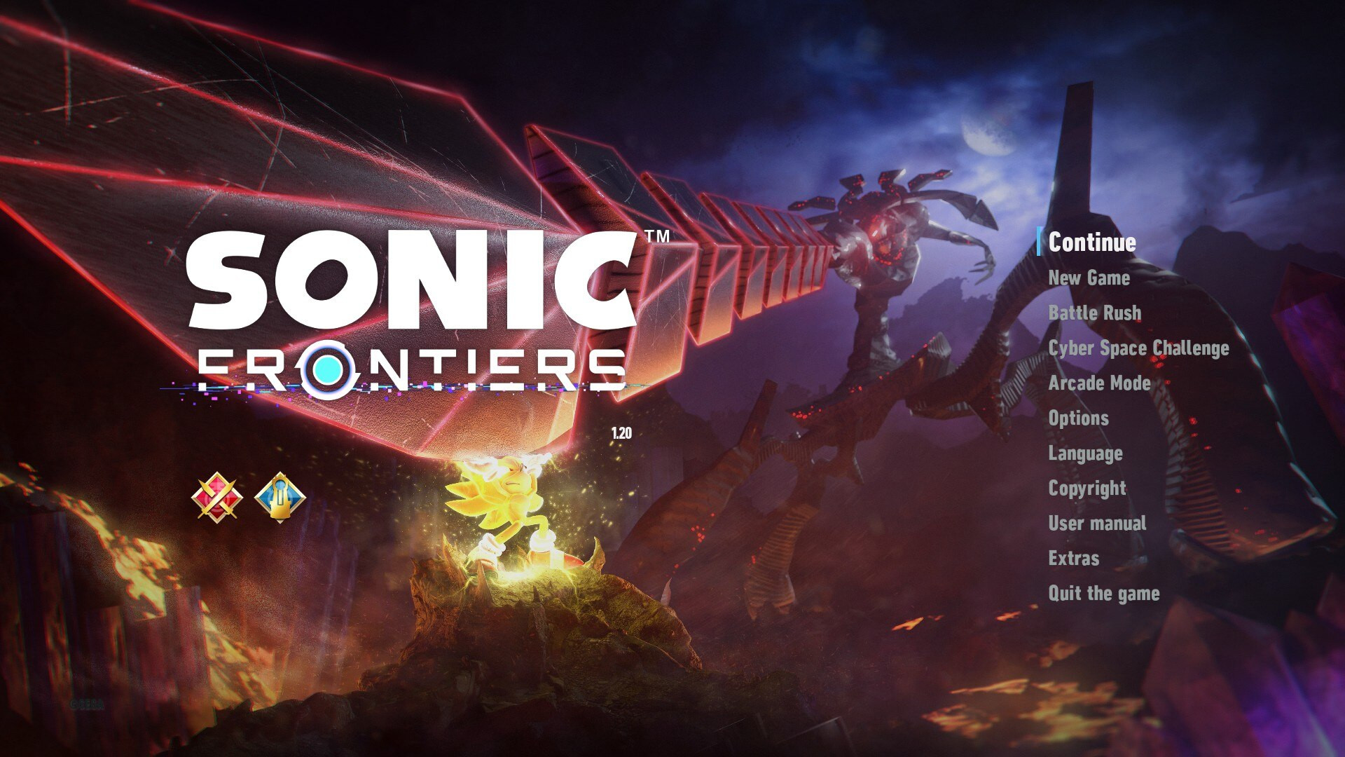 Ferocity’s Titans Arts on Title Screen [Sonic Frontiers] [Mods]