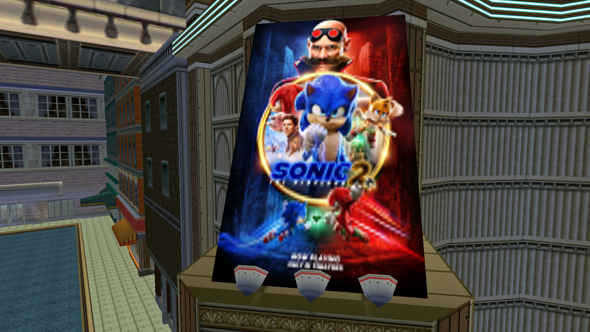 Sonic Movie 2 Poster over Chao in Space [Sonic Adventure DX] [Mods]