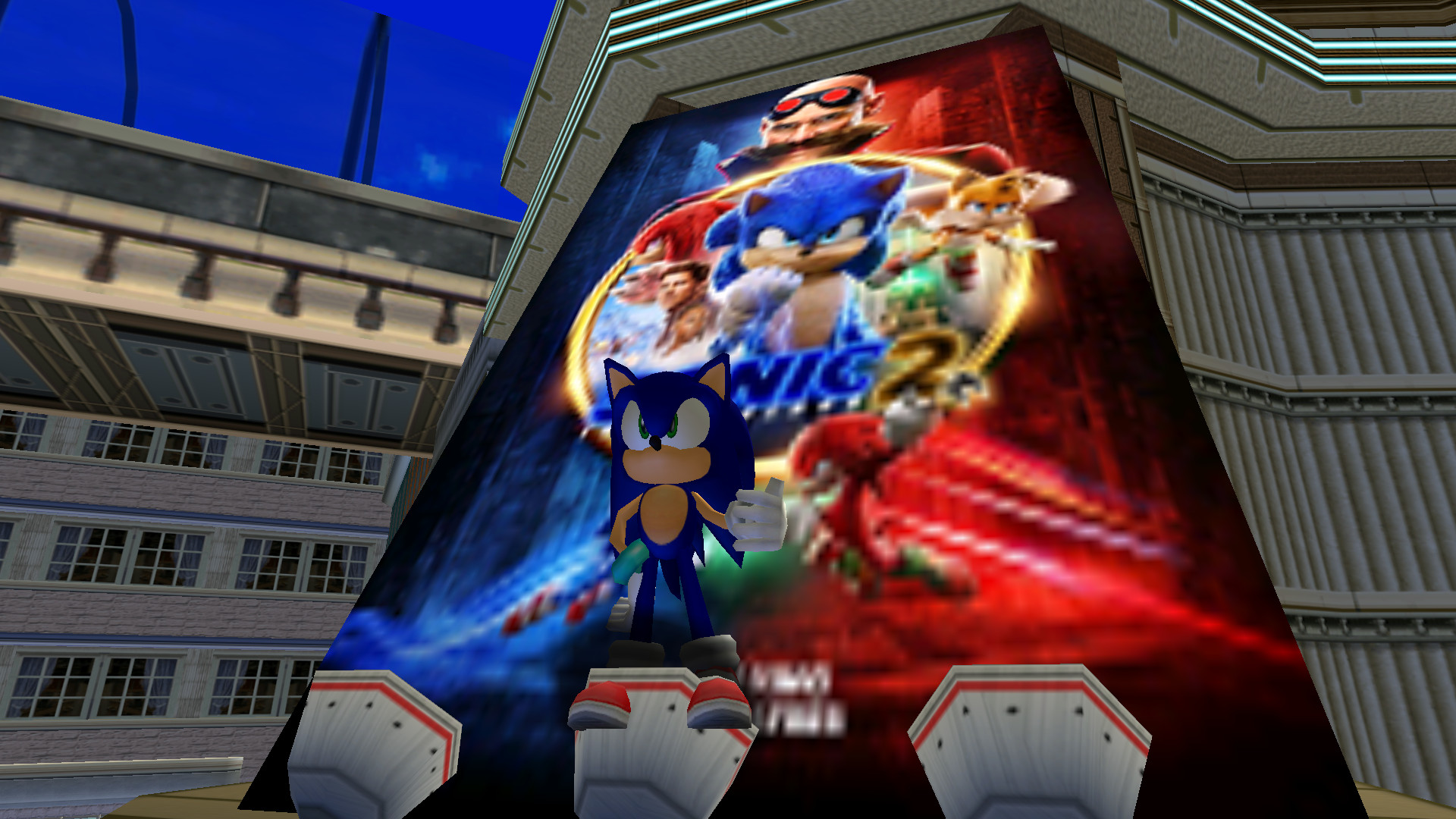 Sonic Movie 2 Poster over Chao in Space [Sonic Adventure DX] [Mods]