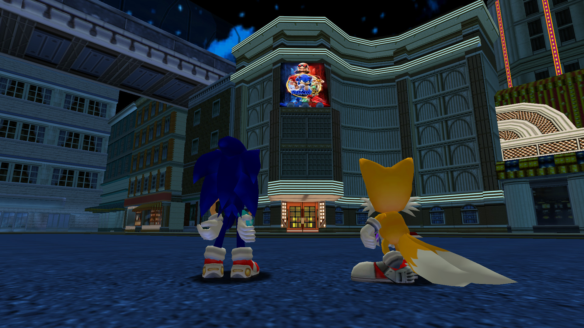 Sonic Movie 2 Poster over Chao in Space [Sonic Adventure DX] [Mods]