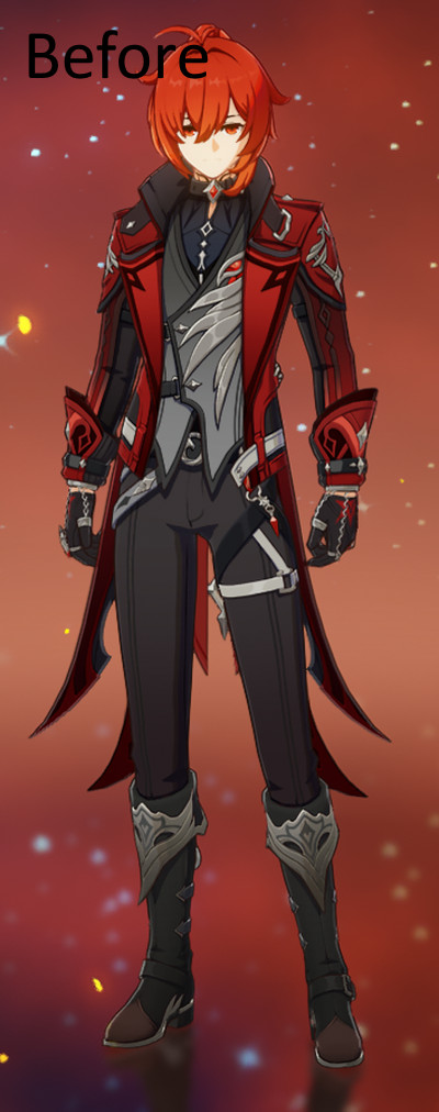 More Buff Diluc Red Dead of Night Edition
