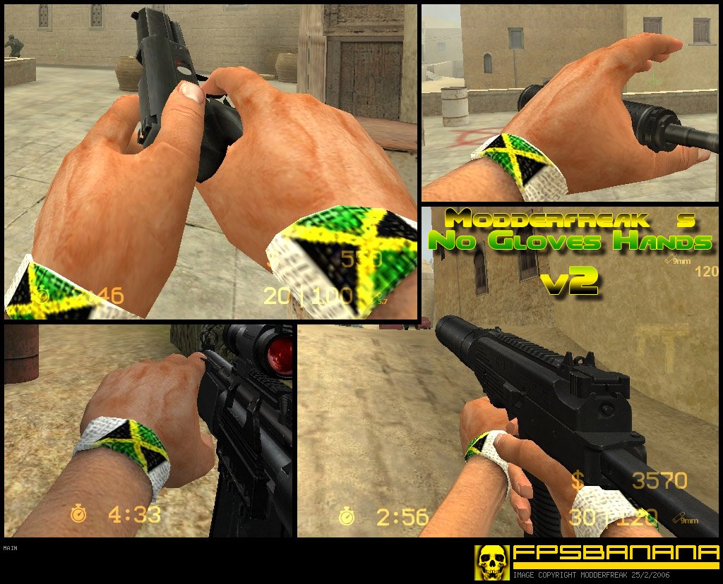 Modderfreak's No Gloves Hands V2 [CounterStrike Source] [Mods]