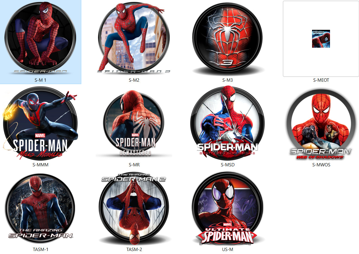 Folders Custom Icons Spider Man Web Of Shadows Mods