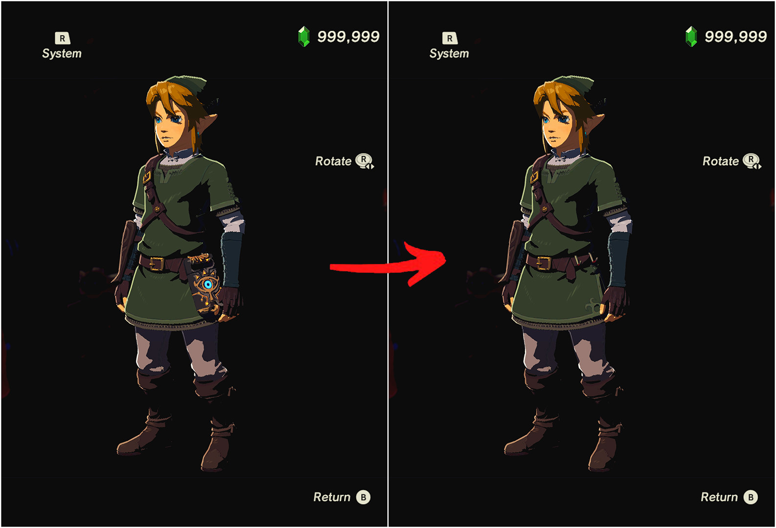 Improved Invisible Sheikah Slate [The Legend of Zelda: Breath of the Wild  (WiiU)] [Mods]