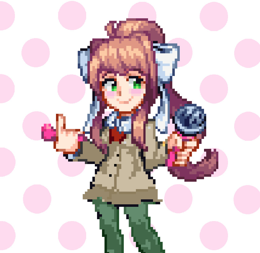 Monika Pixel Blue Skies [Friday Night Funkin'] [Mods]