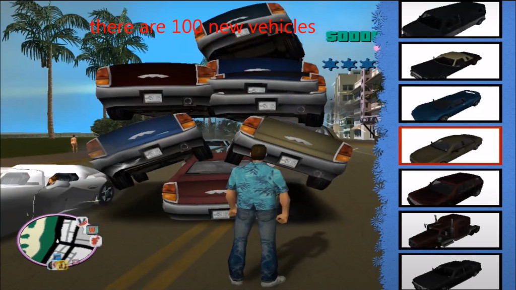 Files for GTA Vice City Stories: cars, mods, skins