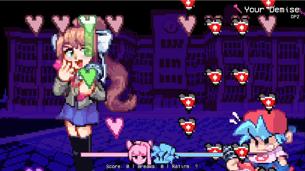 Heart arrows pixel Doki Doki Takeover