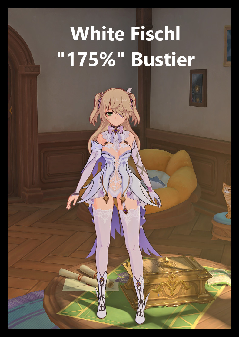 White Fischl "175%" Bustier 4k + 3 Var + 3% Ver