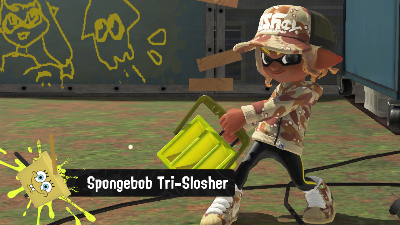 Spongebob Tri-Slosher Mod for Splatoon 3 | Splatoon 3 Mods