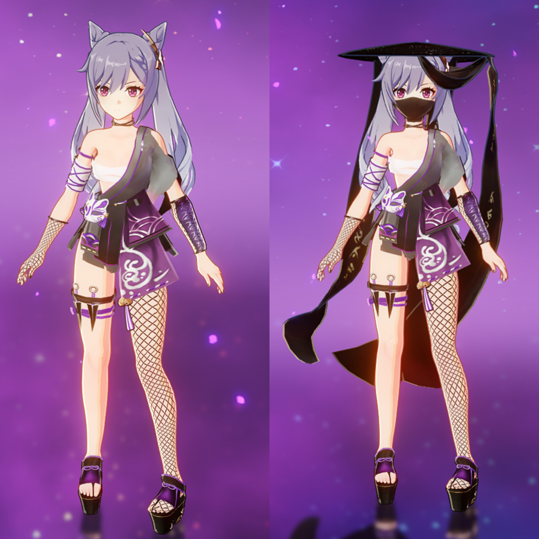 Keqing Alt/Inazuma Outfit - recolor