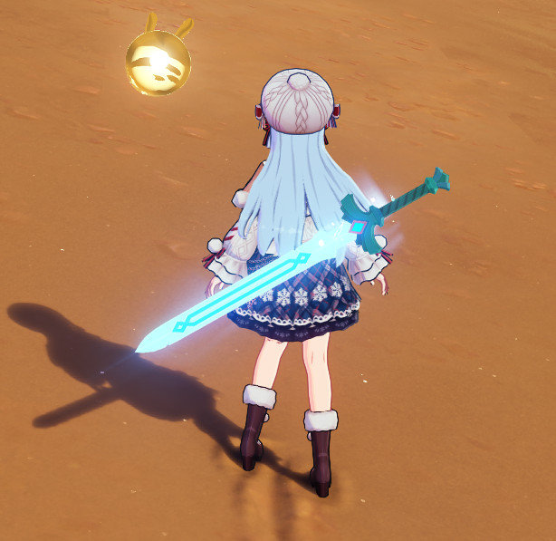 BotW Goddess Sword over Harbinger of Dawn [Genshin Impact] [Mods]