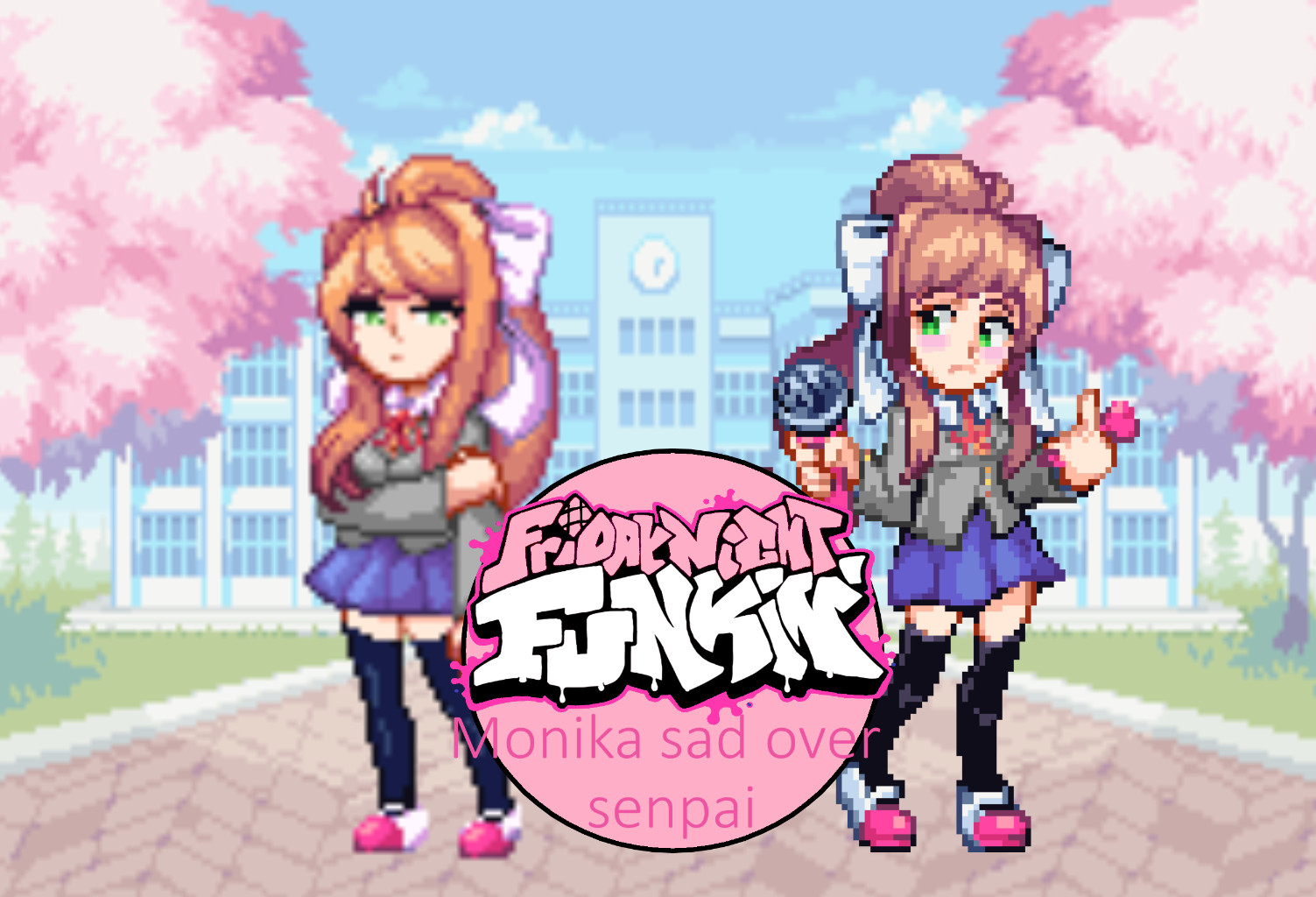 monika pixel old sad over senpai [Friday Night Funkin'] [Mods]