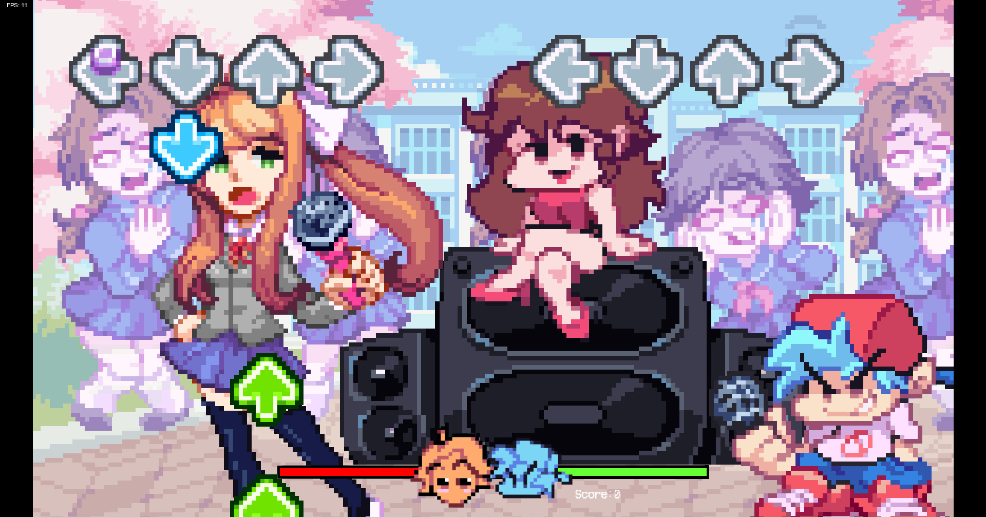 monika pixel old sad over senpai [Friday Night Funkin'] [Mods]