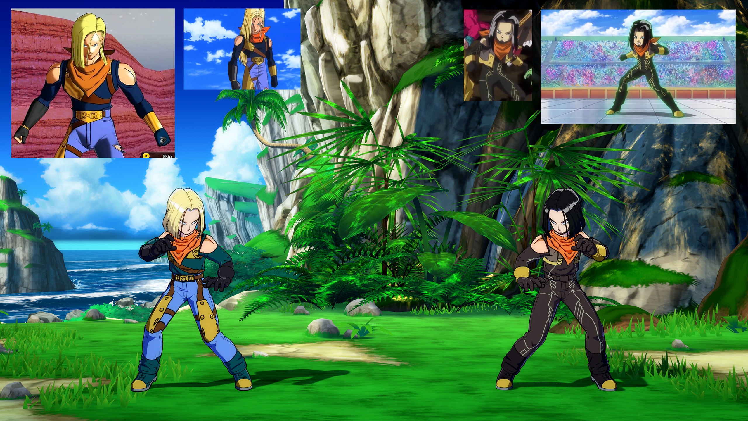 Android 17 Recolors 1.0 - BenichonSan [Dragon Ball FighterZ] [Mods]