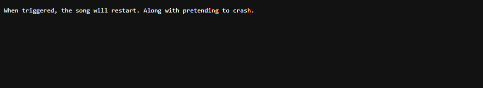 Restart song event lua script