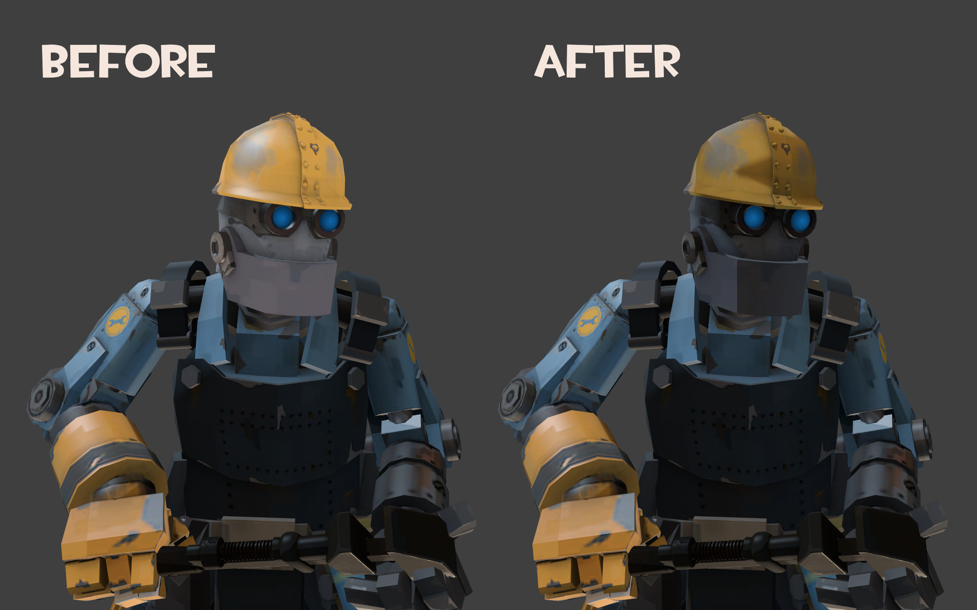 Robot Engineer Glowing Head Fix [Team Fortress 2] [Mods]