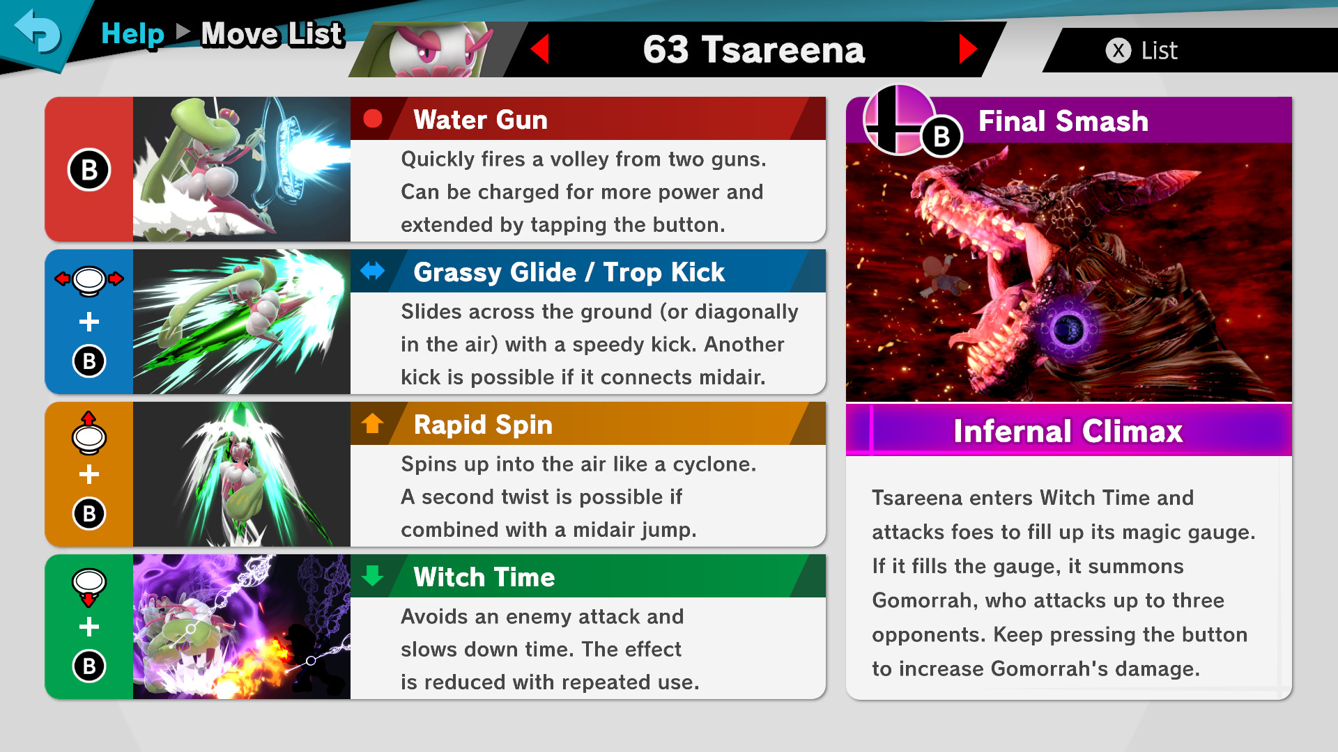Tsareena [Super Smash Bros. Ultimate] [Mods]