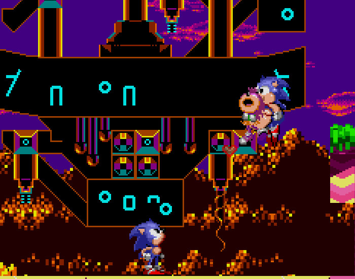 Fat Sonic over Metal Sonic [Sonic CD (2011)] [Mods]