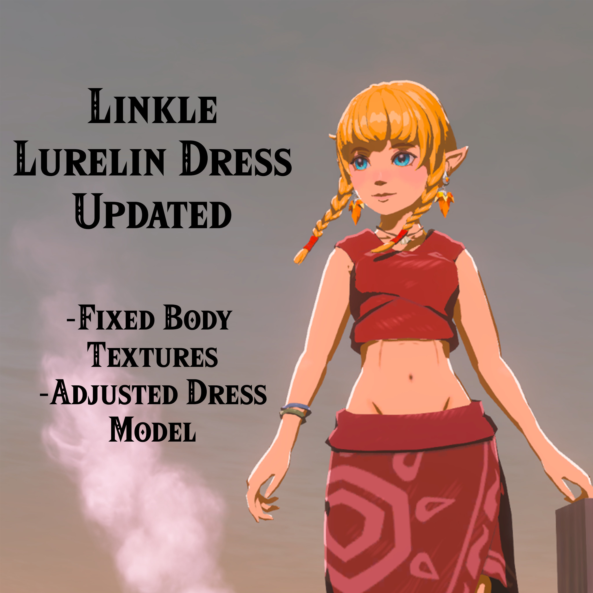 Linkle Lurelin Dress Updated The Legend Of Zelda Breath Of The Wild Wiiu Mods 7129