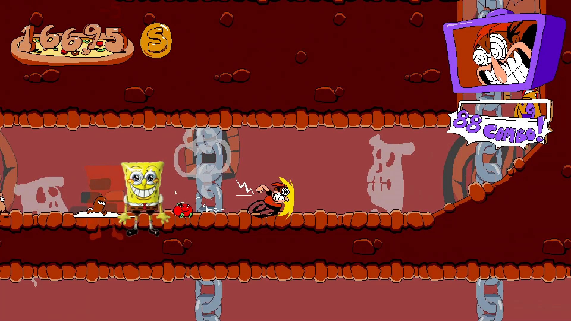 Pizza Face Spongebob Airwalker Balloon Replacement [Pizza Tower] [Mods]