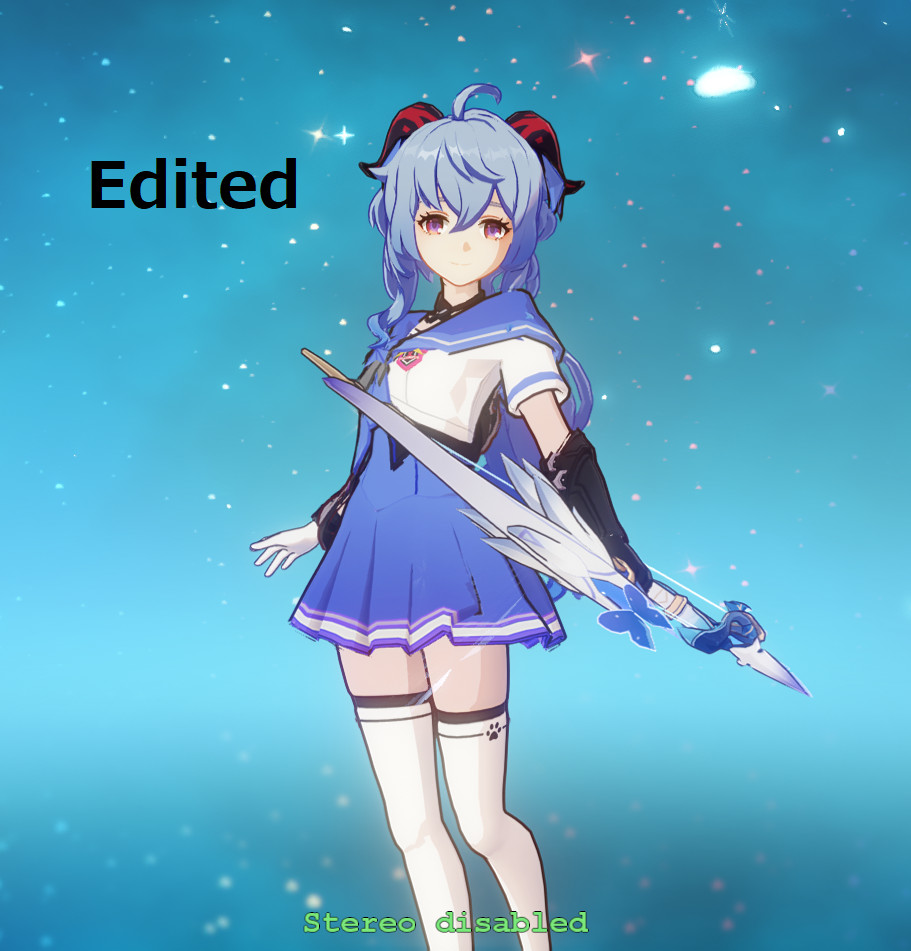 Ganyu school outfit recolor
