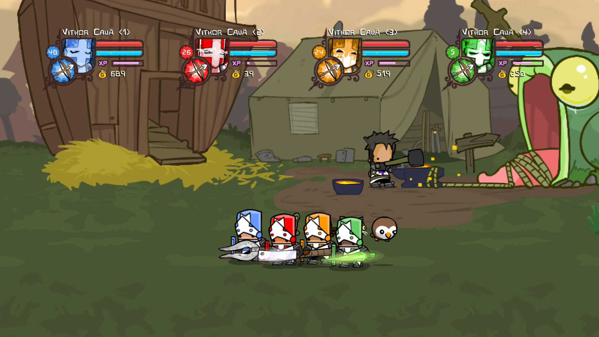 Open Helmet's Knights [Castle Crashers (Remastered)] [Mods]