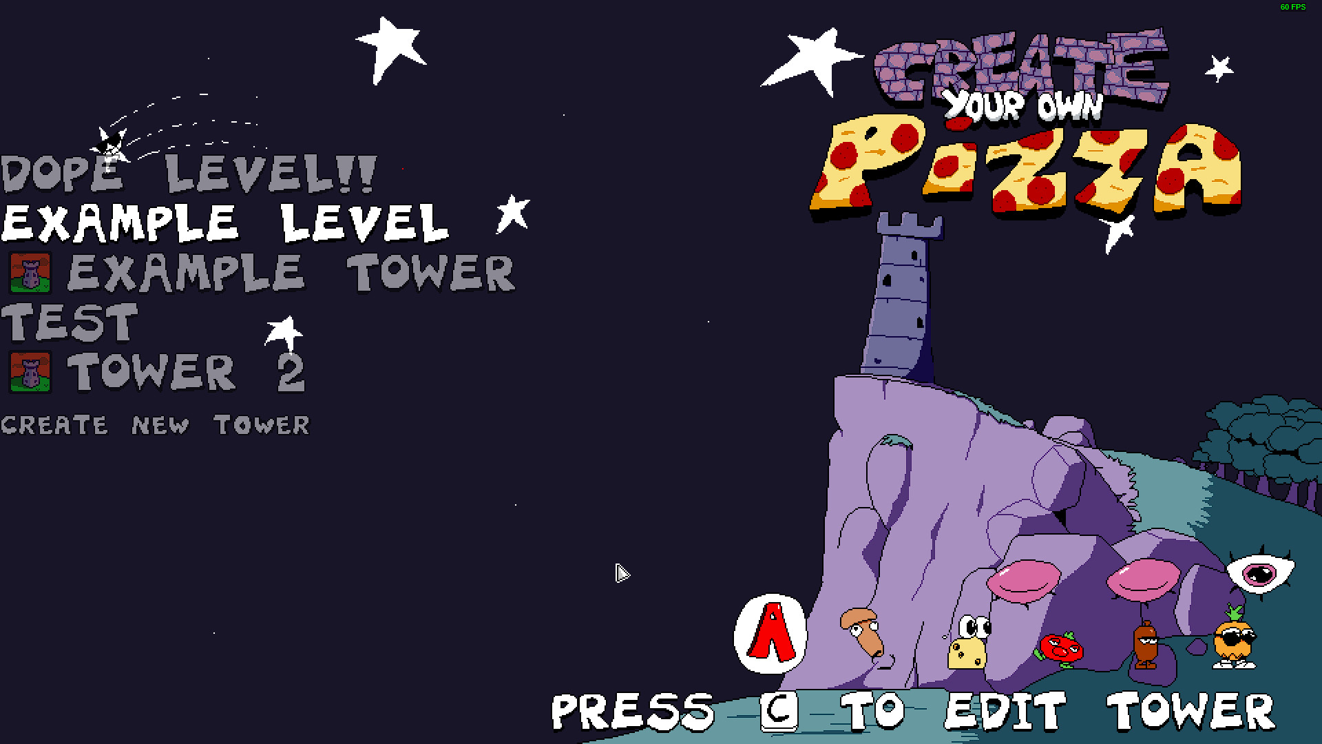 Pizza Tower Eggplant level select [Pizza Tower] [Mods]