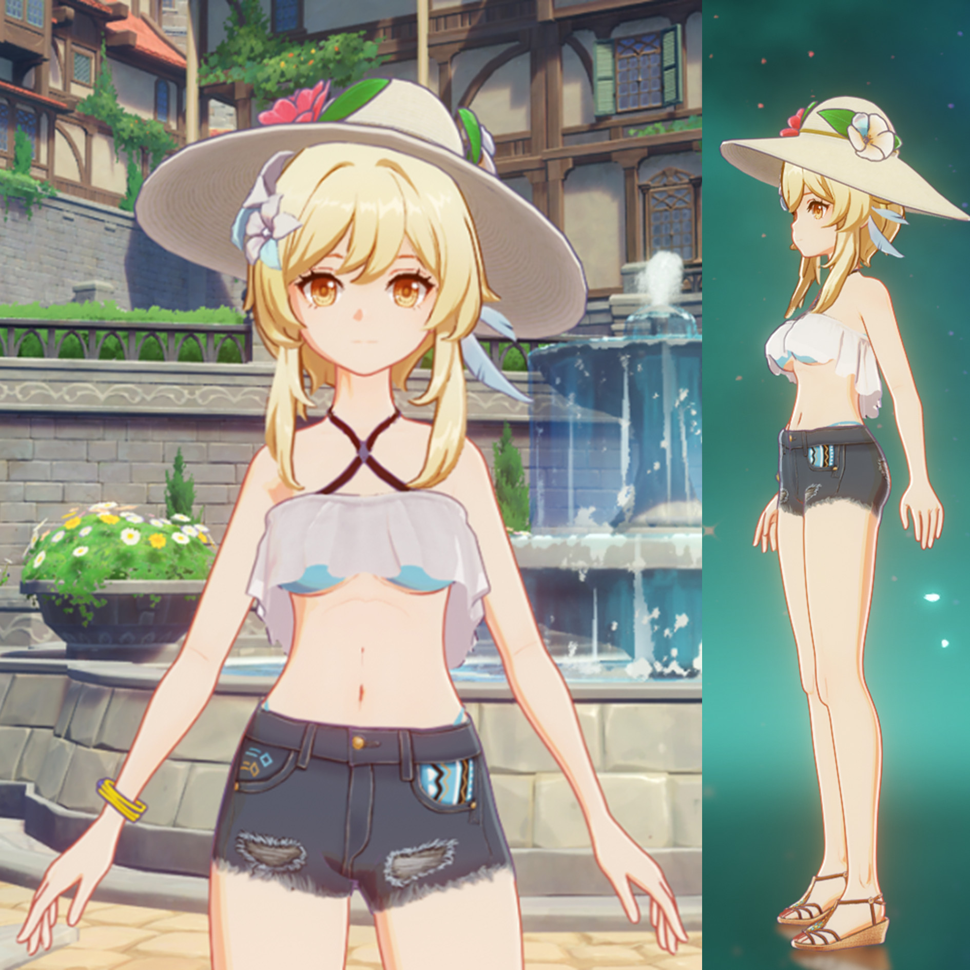 Lumine beach outfit - recolor of LeoTorreZ mod