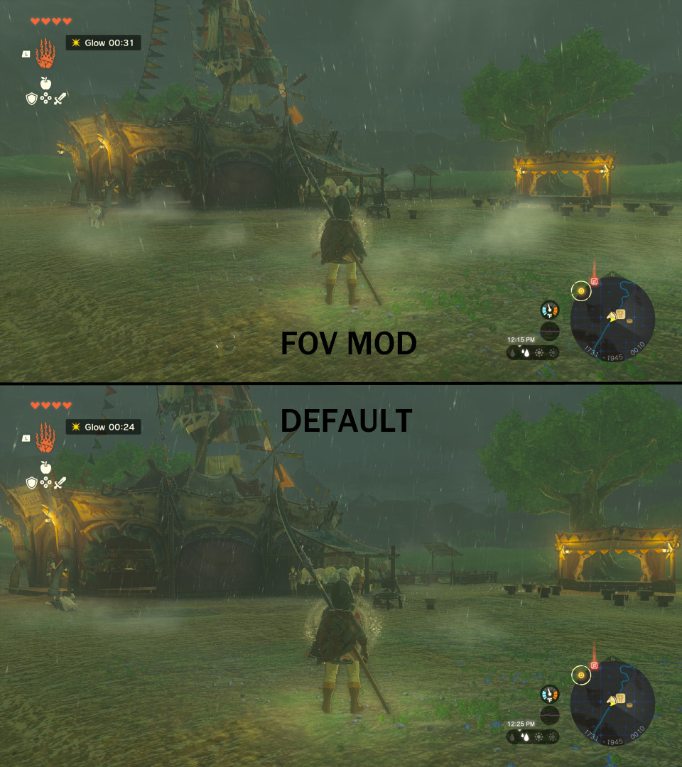 Field of View camera mod (FOV) [The Legend of Zelda: Breath of the Wild  (WiiU)] [Mods]
