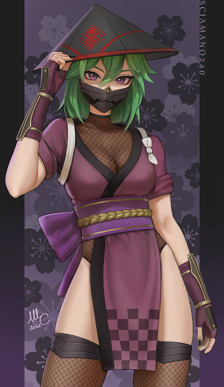 Kuki in a Arataki gang style outfit(久岐忍荒泷派常服)
