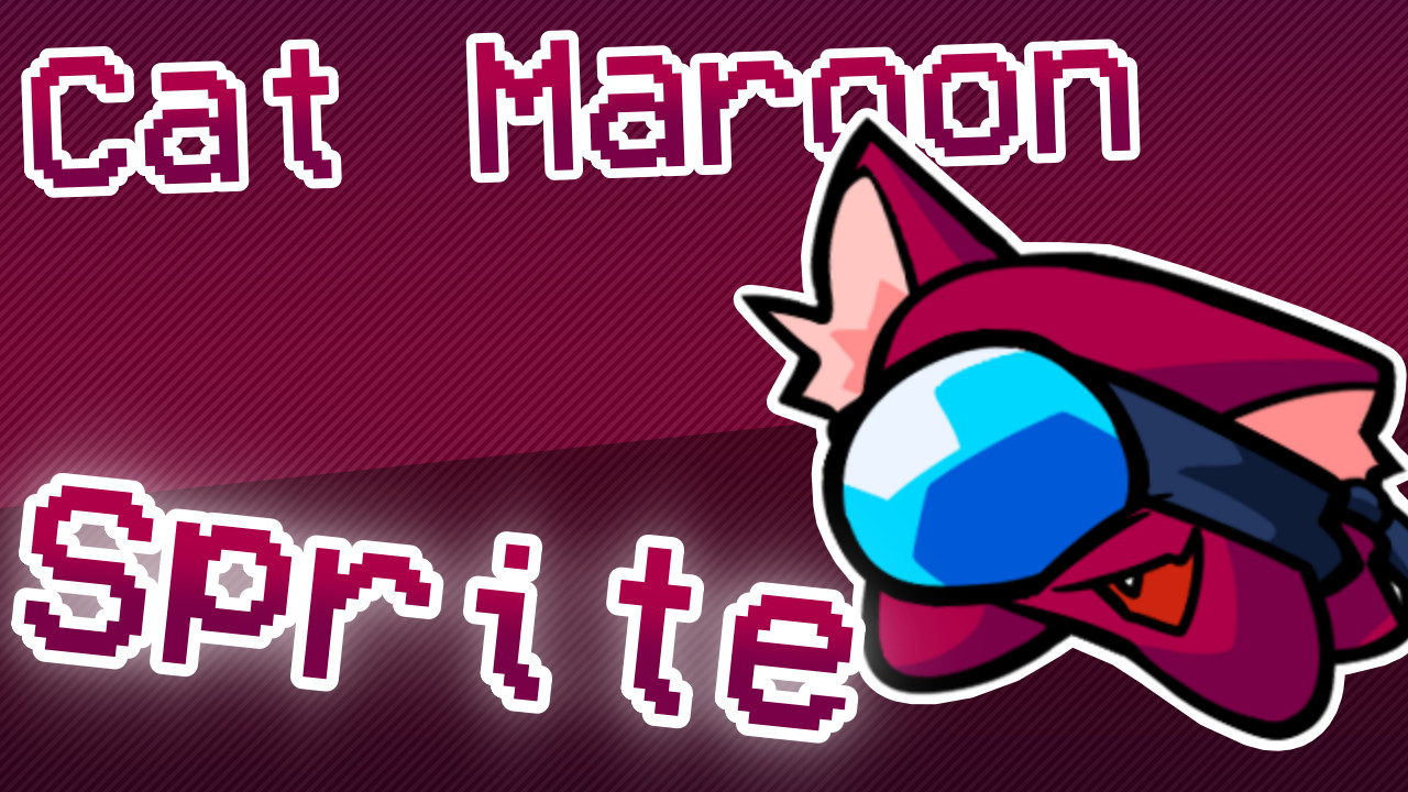 cat maroon sprite