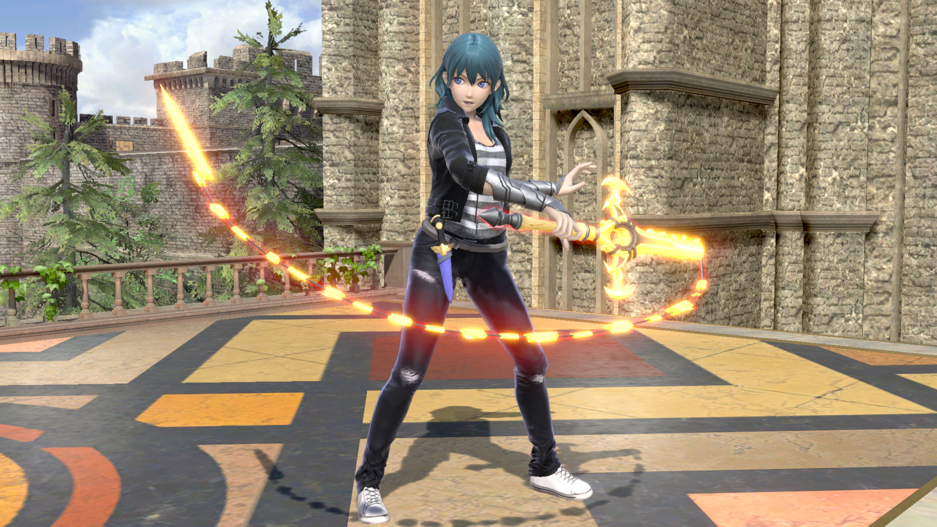 Aloy (Horizon Zero Dawn) over Byleth [Super Smash Bros. Ultimate] [Mods]