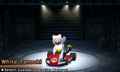 White Tanooki Mario (MKT) [Mario Kart 7] [Mods]