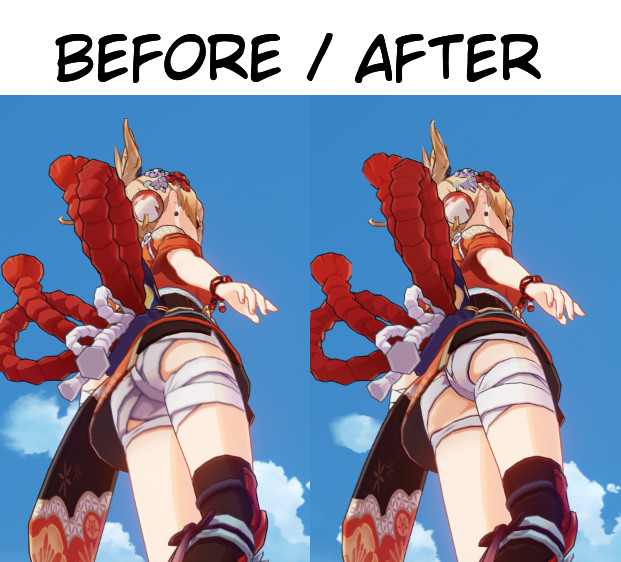Fewer bandages Yoimiya (now in 4k!)