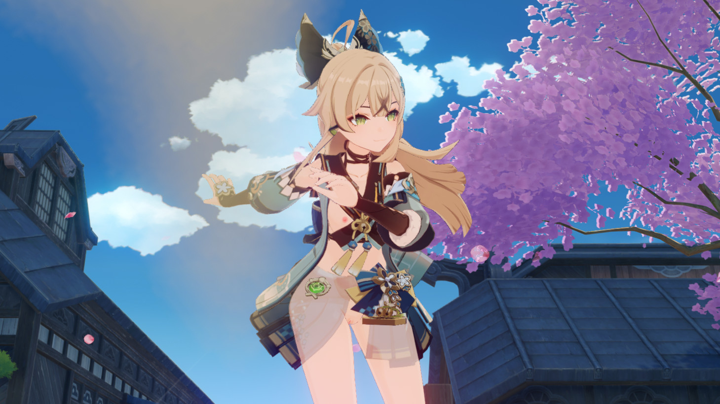Kirara half nude