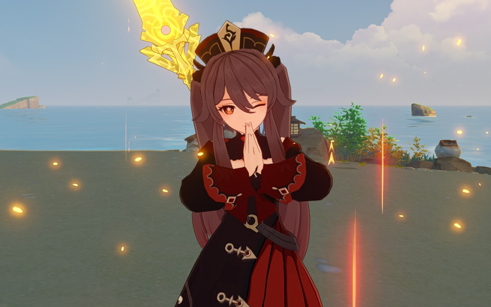Hutao wears Barbara's outfit(胡桃穿芭芭拉的装束)