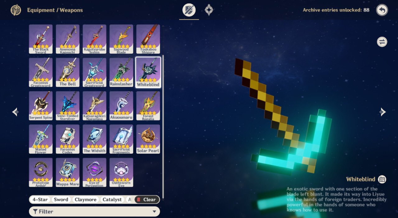 Minecraft Forge Sword Weapon Texture mapping, swords transparent