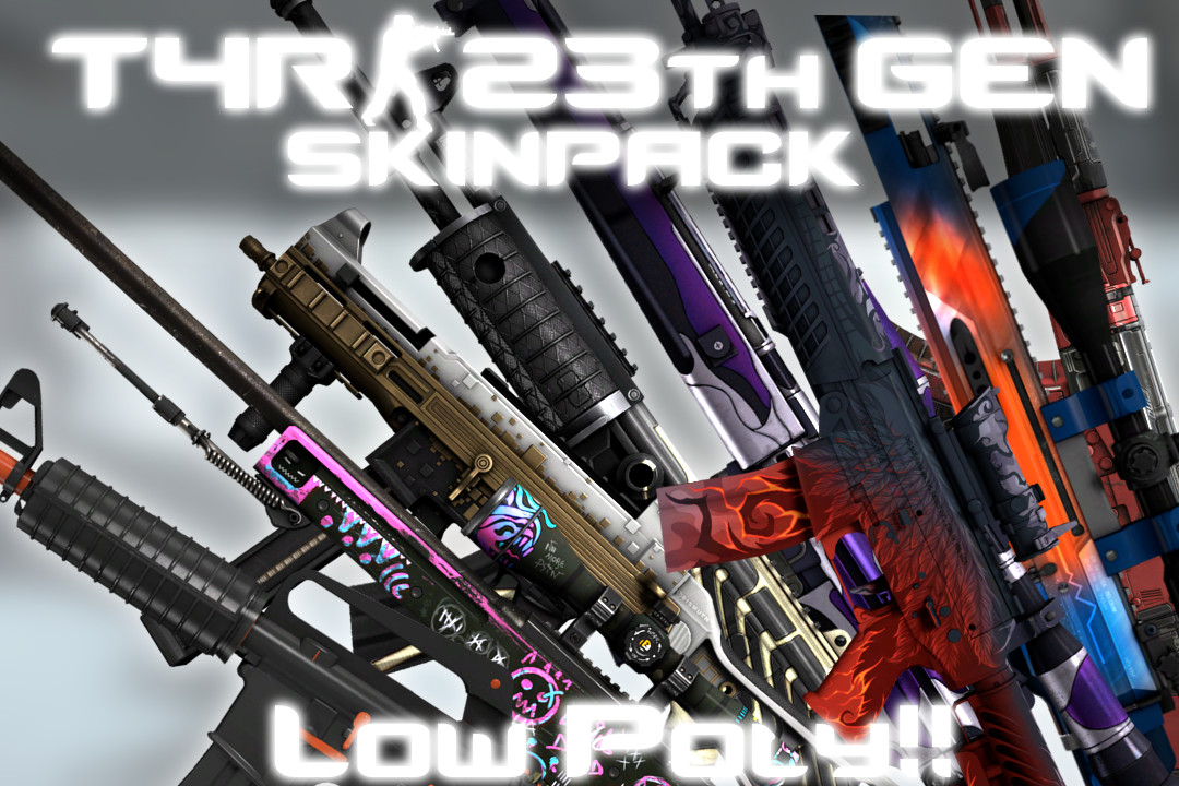 T4R 23th GEN LOW POLY SKIN PACK Mod for Counter-Strike 1.6 | CS1.6
