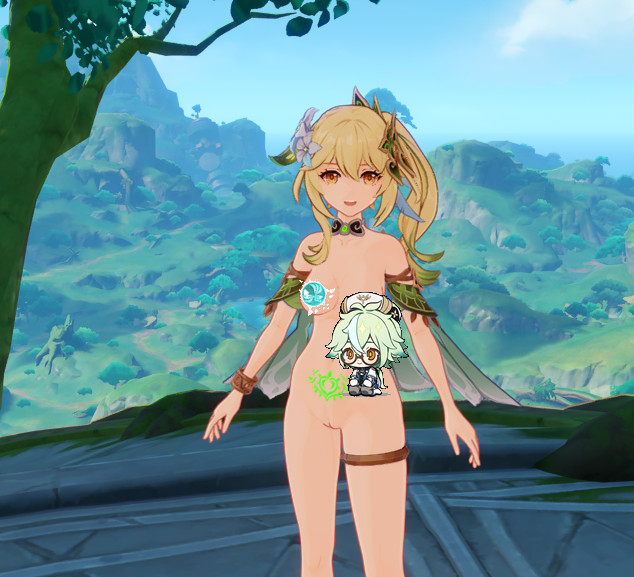 Lumine Nahida Cosplay - Naked