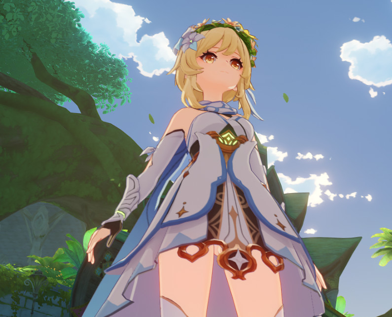 lumine，Remove safety pants and add garland