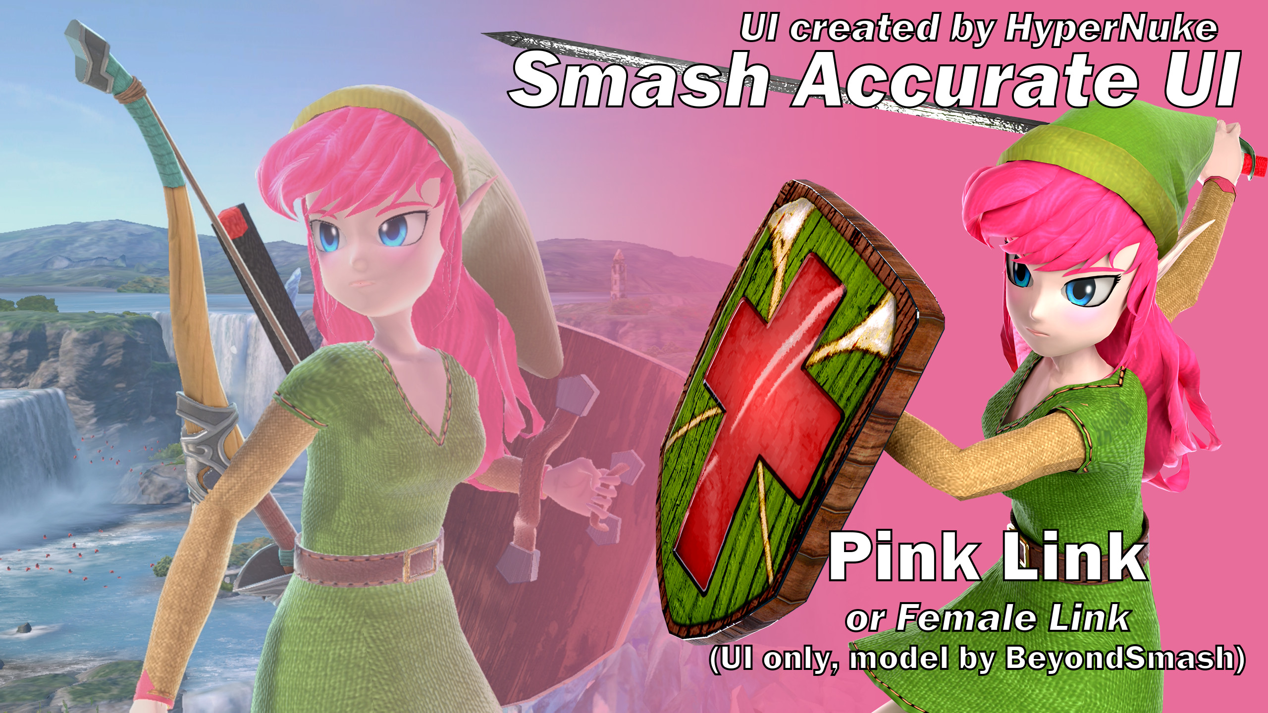 Pink Pikachu Libre c07 [Super Smash Bros. Ultimate] [Mods]