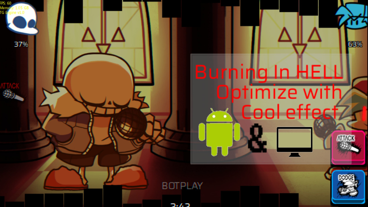 Burning in Hell with cool effect