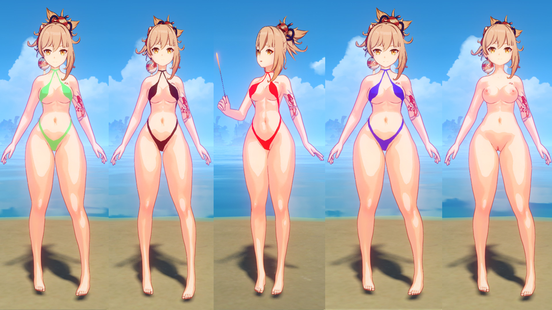 Yoimiya Swimsuit TOGGLE color + NSFW MOD