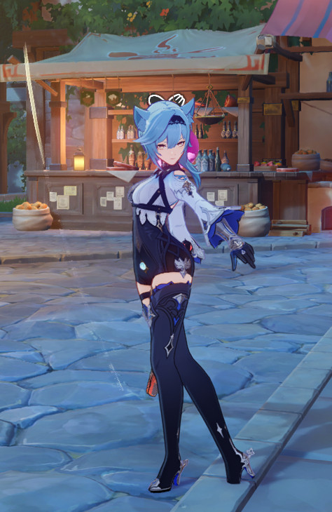 Eula with Cat ears and no cape or tie